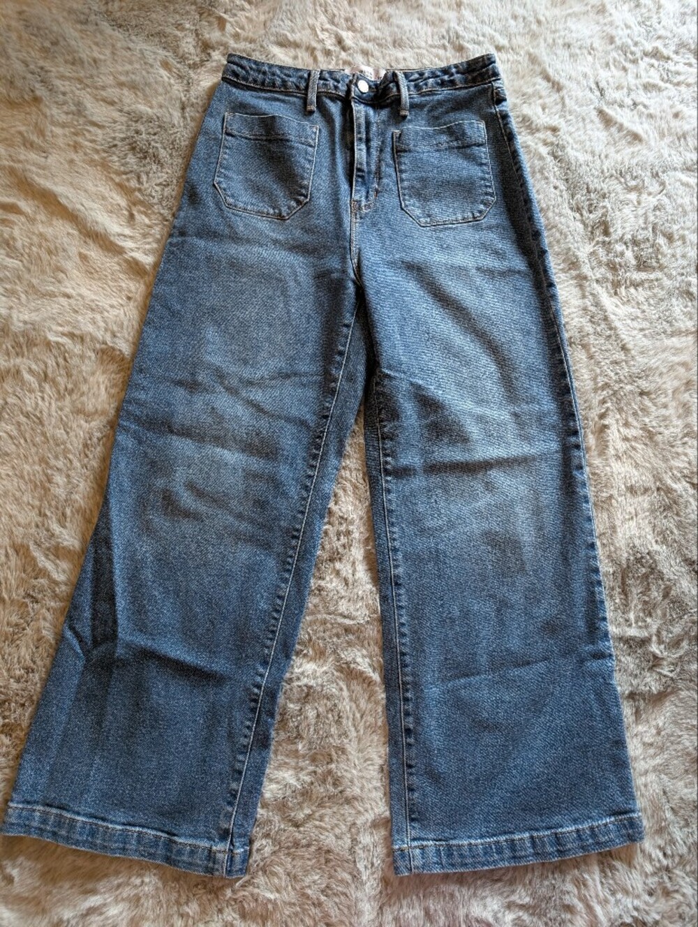 Just Black Denim Wide-Leg High Waisted Ankle Jeans